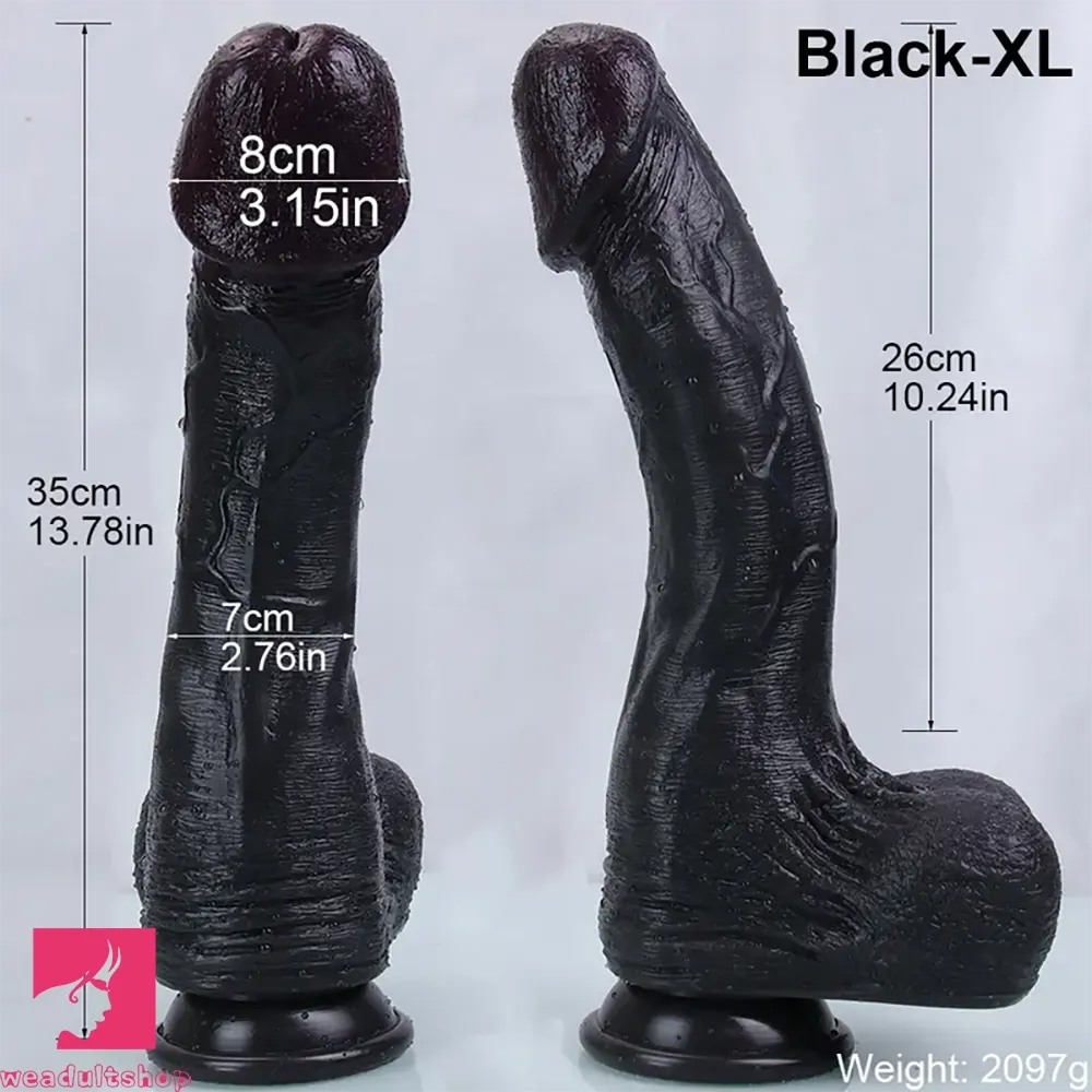 13.78in Ultra-Realistic Silicone Soft Big Cock Dildo With 3.15 Glans