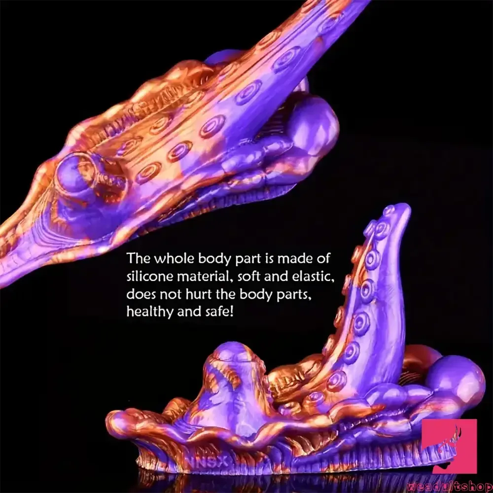 4.33in Small Octopus Tentacle Silicone Soft Dildo Penis Clit Expander