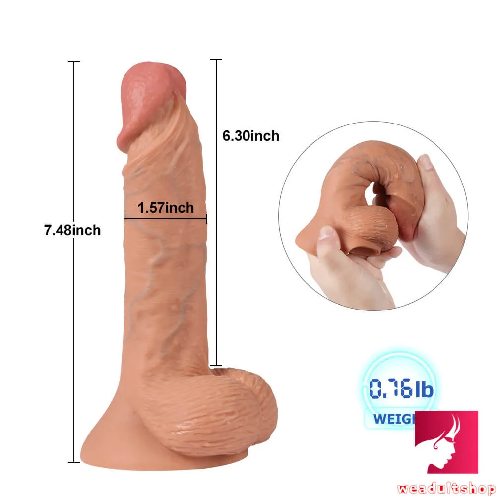 7.48in Hot Girl Uses Dildo Double Soft Sex Toy