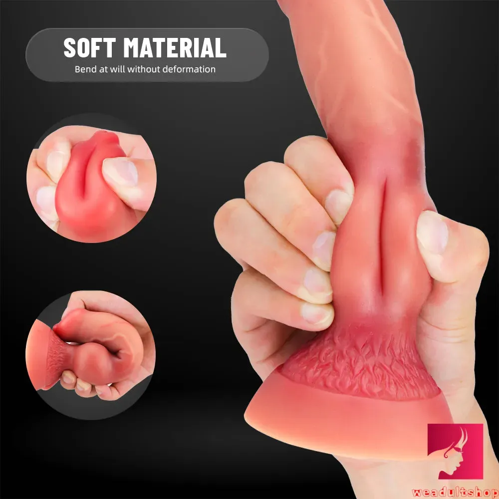 7.6in Soft Fantasy Dog Animal Penis Dildo For Anal Massaging