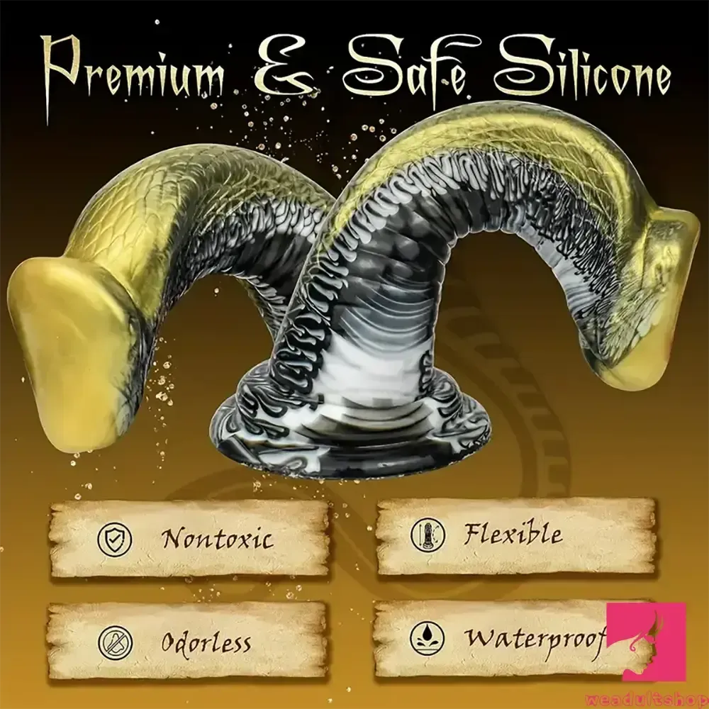 8.5in Big Silicone Soft Monster Animal Snake Dildo For Vagina Anus