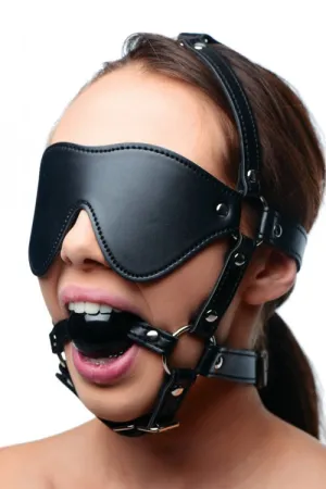 Blindfold Harness   Ball Gag