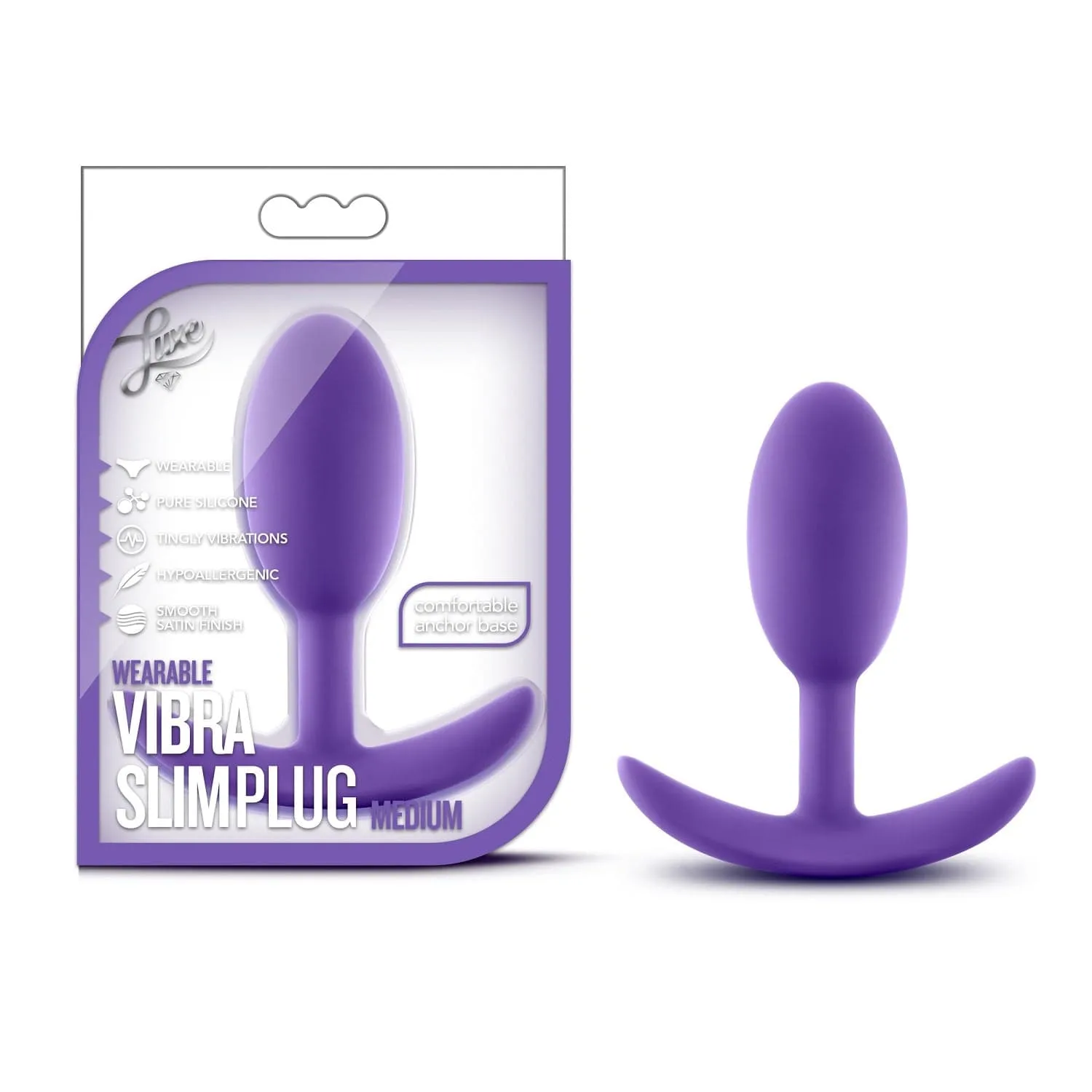Blush Luxe Wearable Vibra Slim Plug Purple