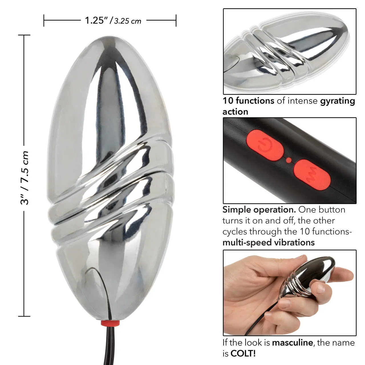 CalExotics Colt Rechargeable Turbo Bullet Vibrator