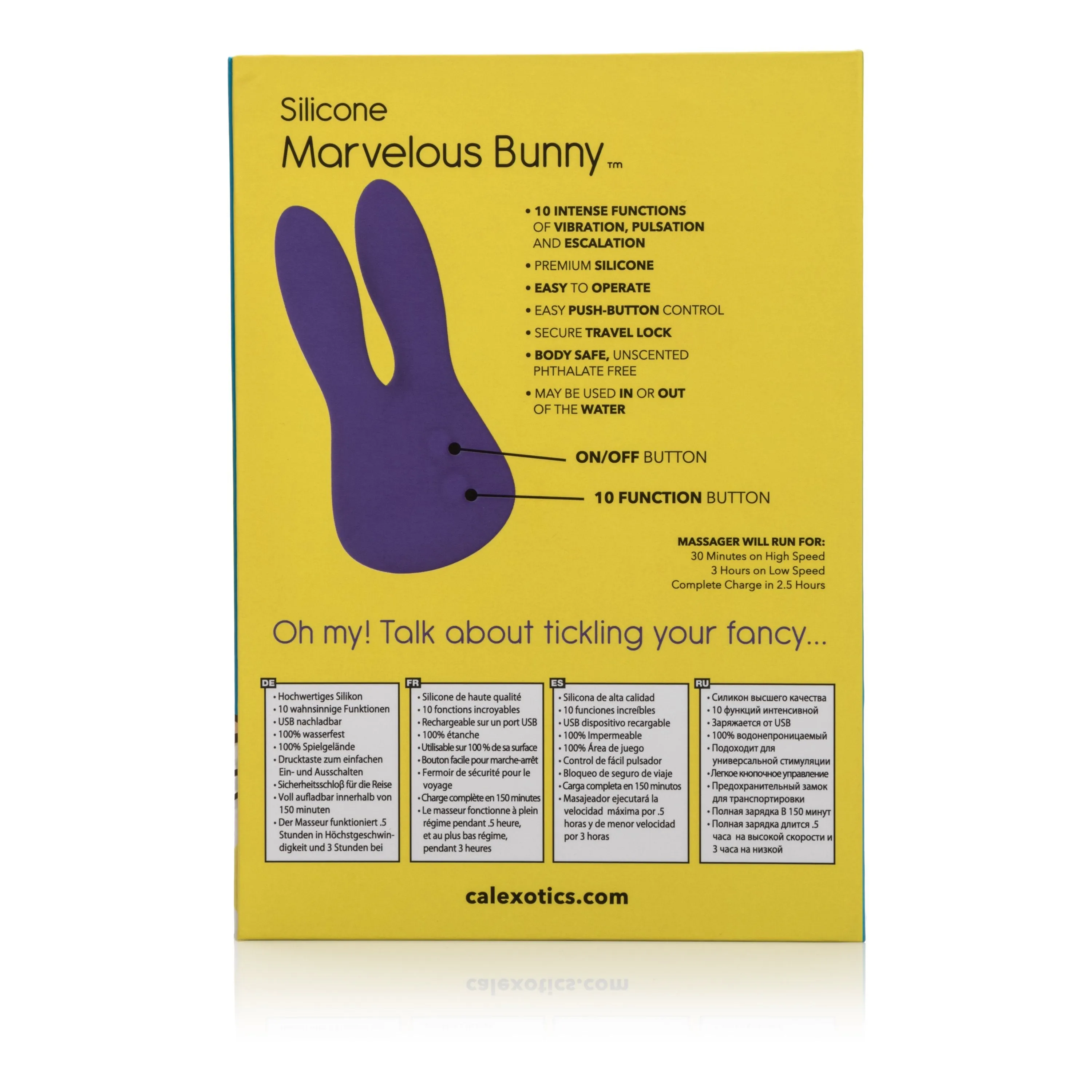 California Exotics - Mini Marvels Silicone Marvelous Bunny Clit Massager  (Purple)