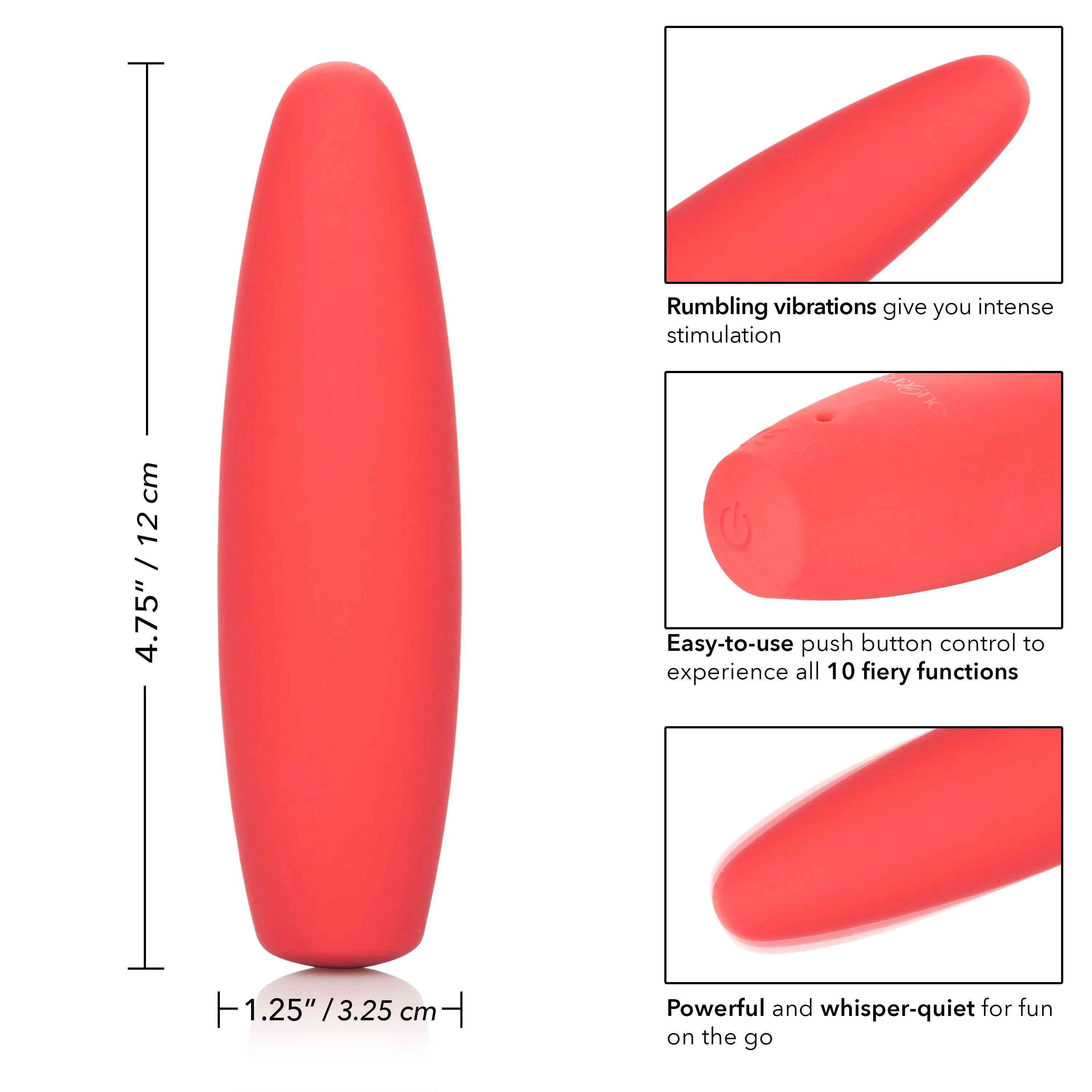 California Exotics - Red Hot Flame Rechargeable Bullet Vibrator (Red)