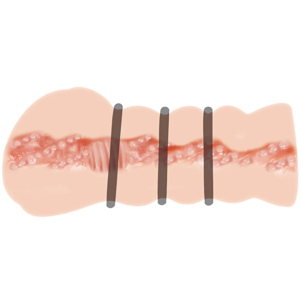 Crazy Bull Julia Realistic 3D Vagina Male Masturbator & 3 Tightness Rings Stroker