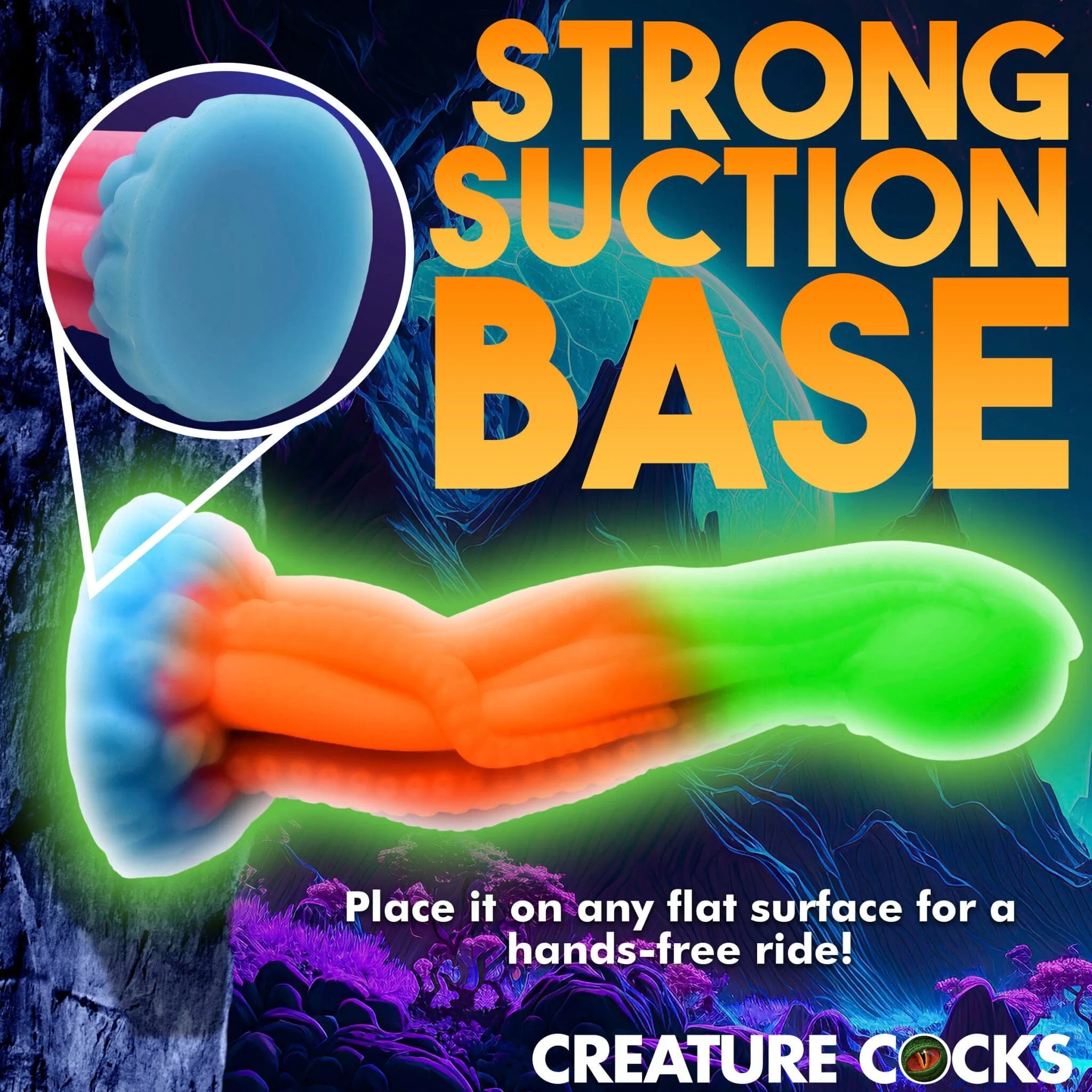 Creature Cocks Tenta-Glow Glow-In-The-Dark Silicone Dildo
