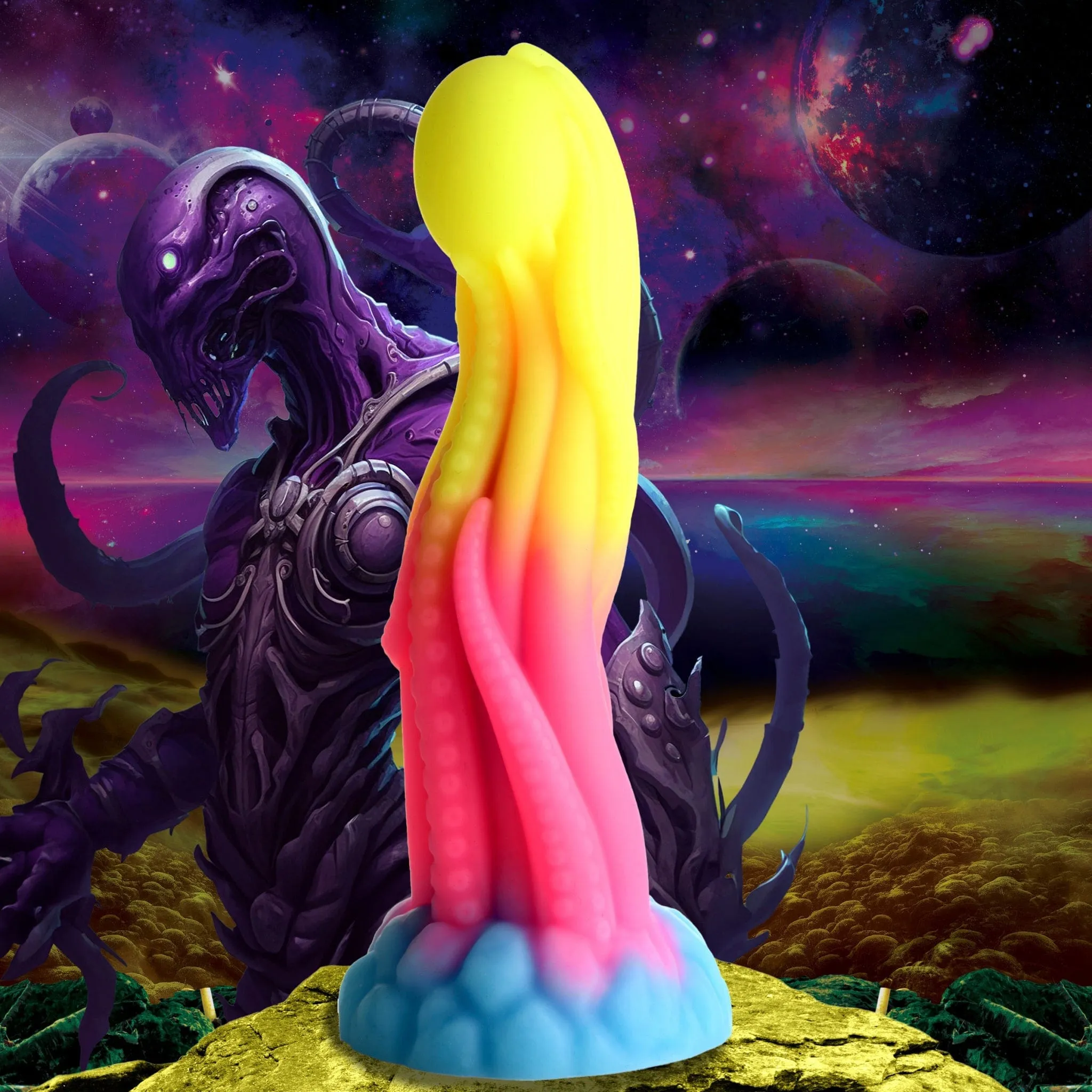 Creature Cocks Tenta-Glow Glow-In-The-Dark Silicone Dildo