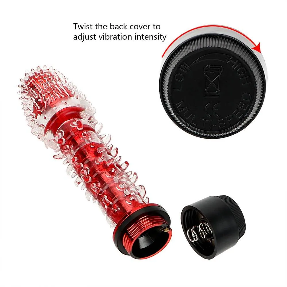 Crystal G-spot Clitoris Massage Vibrator With Soft Thorns AV Wand