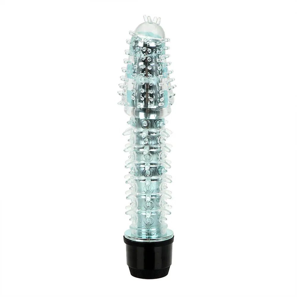 Crystal G-spot Clitoris Massage Vibrator With Soft Thorns AV Wand