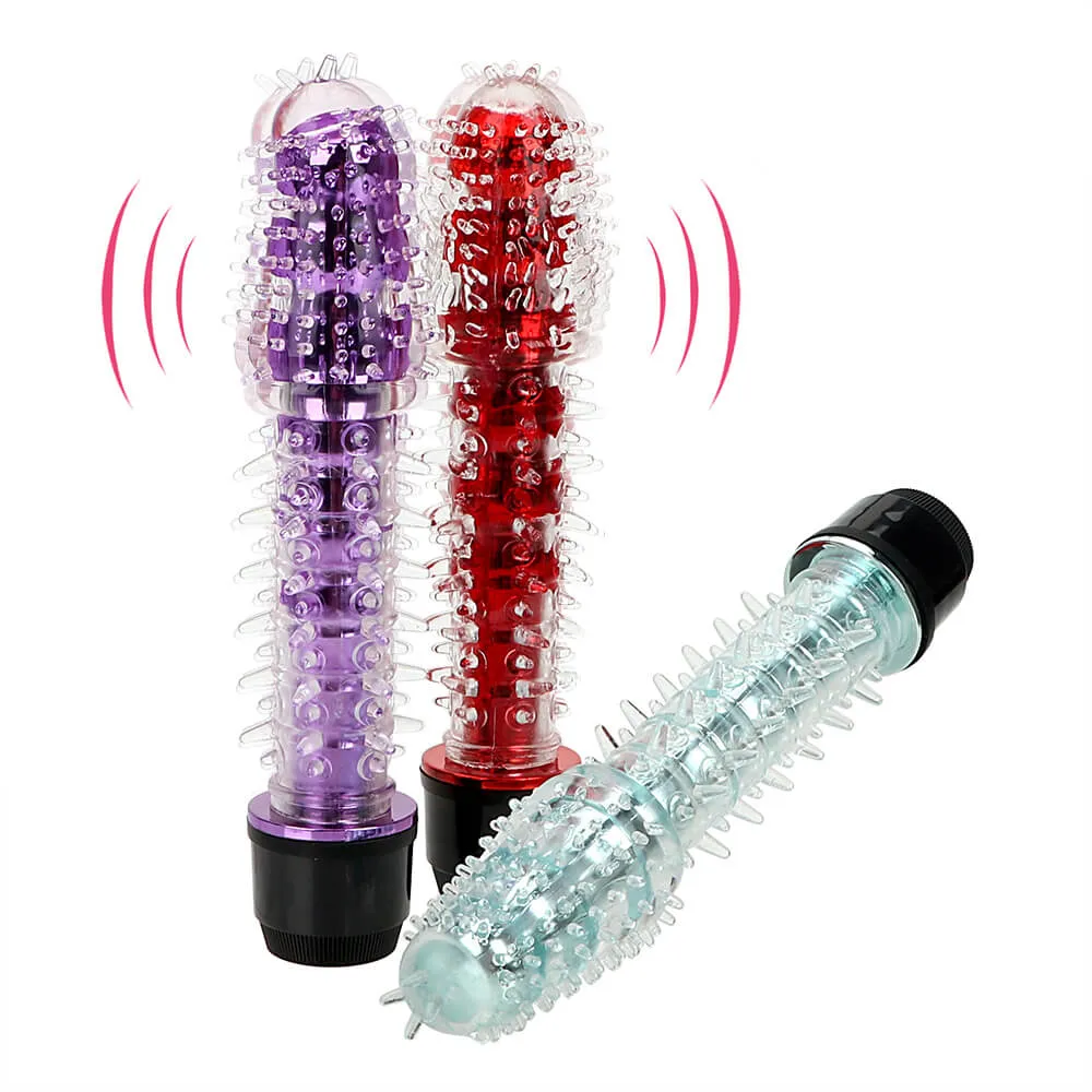 Crystal G-spot Clitoris Massage Vibrator With Soft Thorns AV Wand