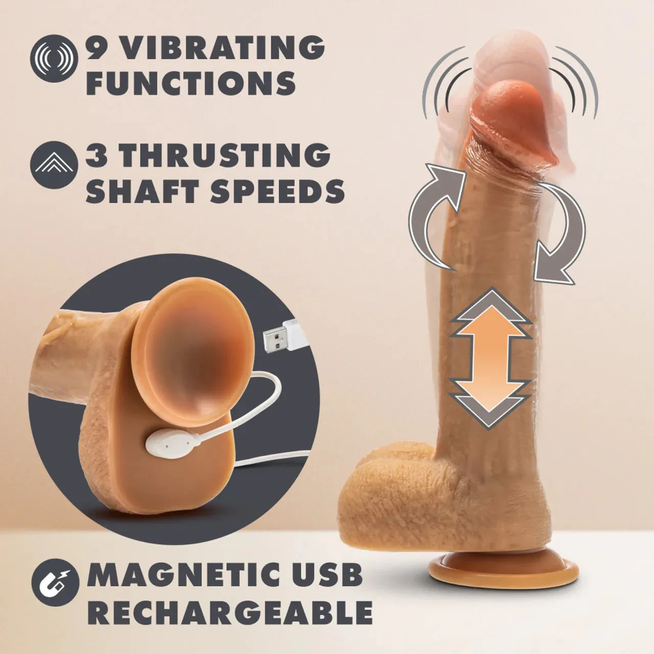 Dr Skin Dr Phillips Thrusting Vibrator by Blush