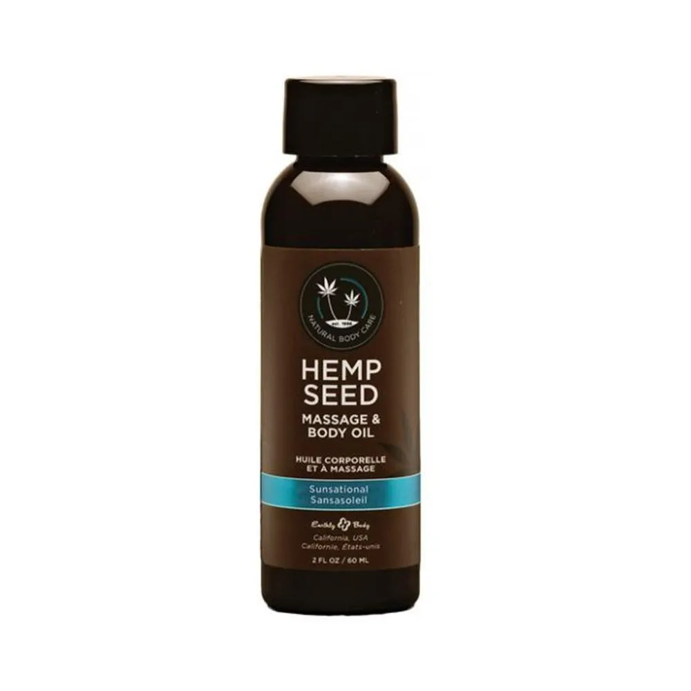 Eb Hemp Massage Oil Sunsational 2 Oz.
