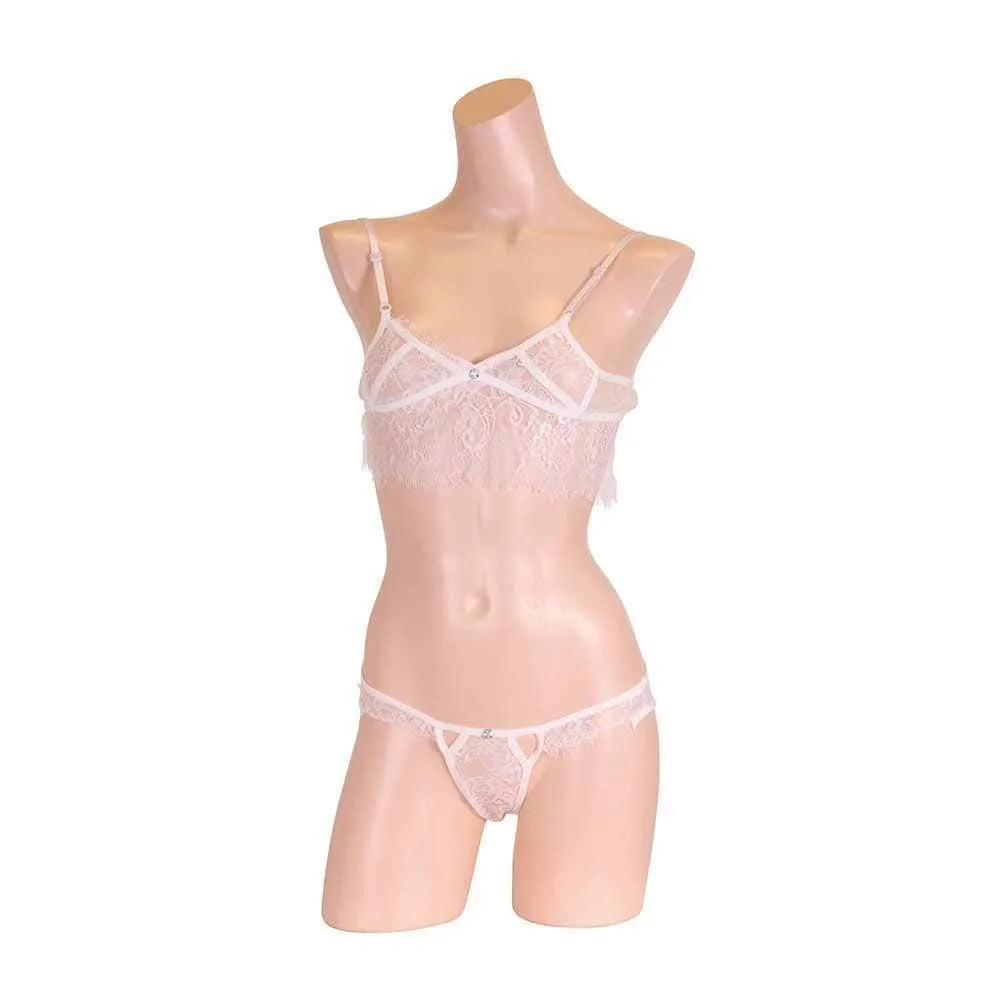 EROX - Aroma Feminine Lace Lingerie Set (White)
