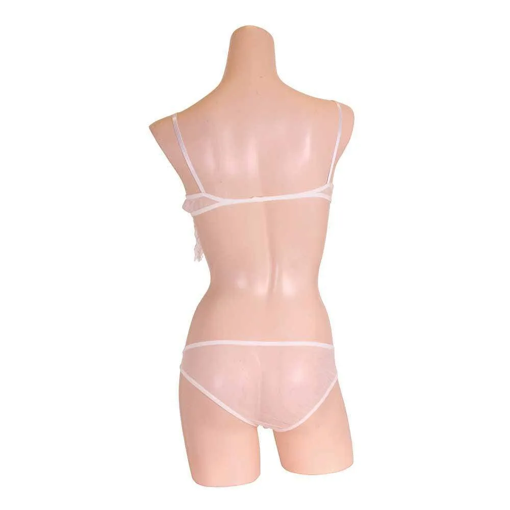 EROX - Aroma Feminine Lace Lingerie Set (White)