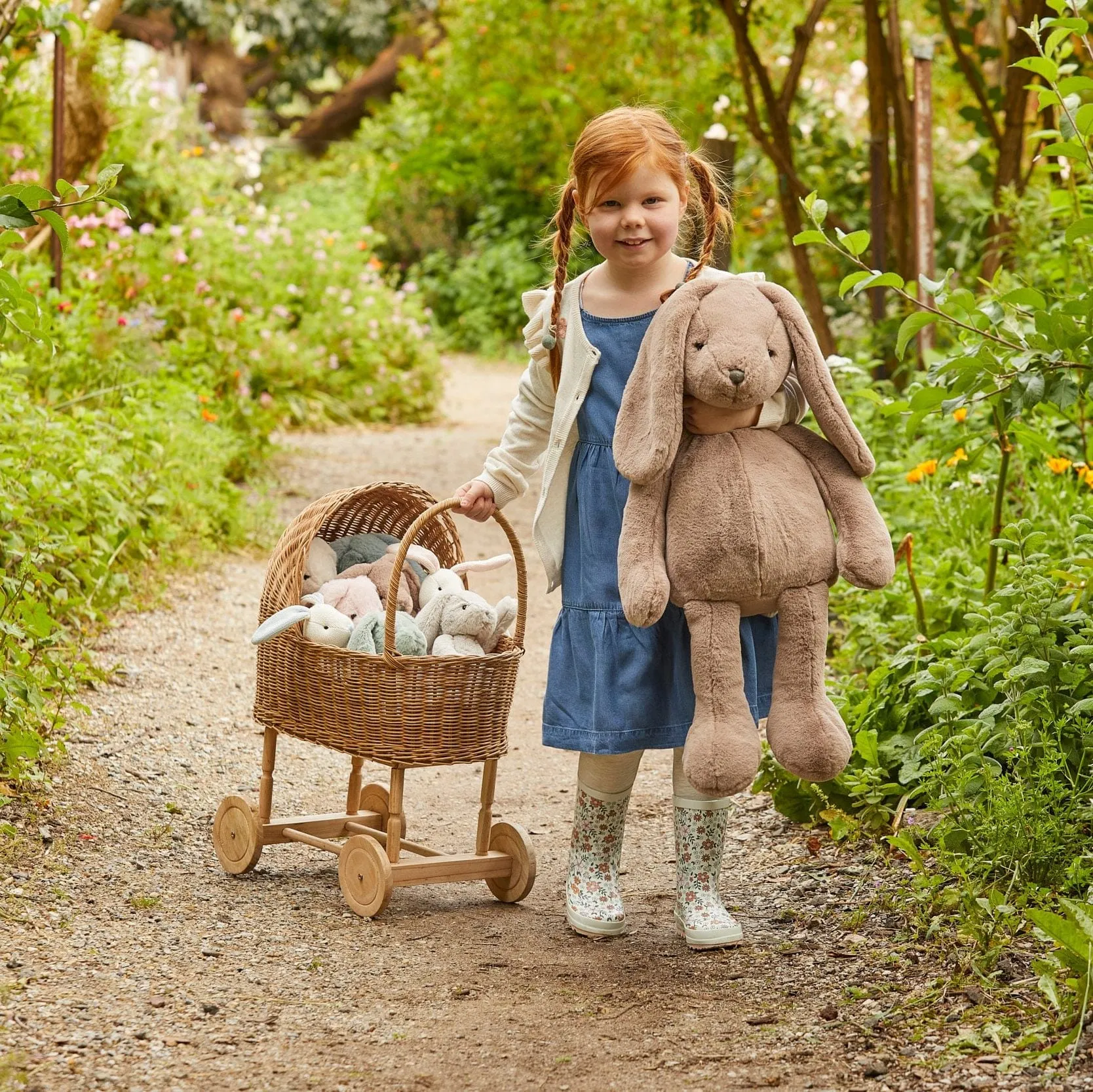 Extra Large Bunny Taupe Soft Toy by Jiggle & Giggle
