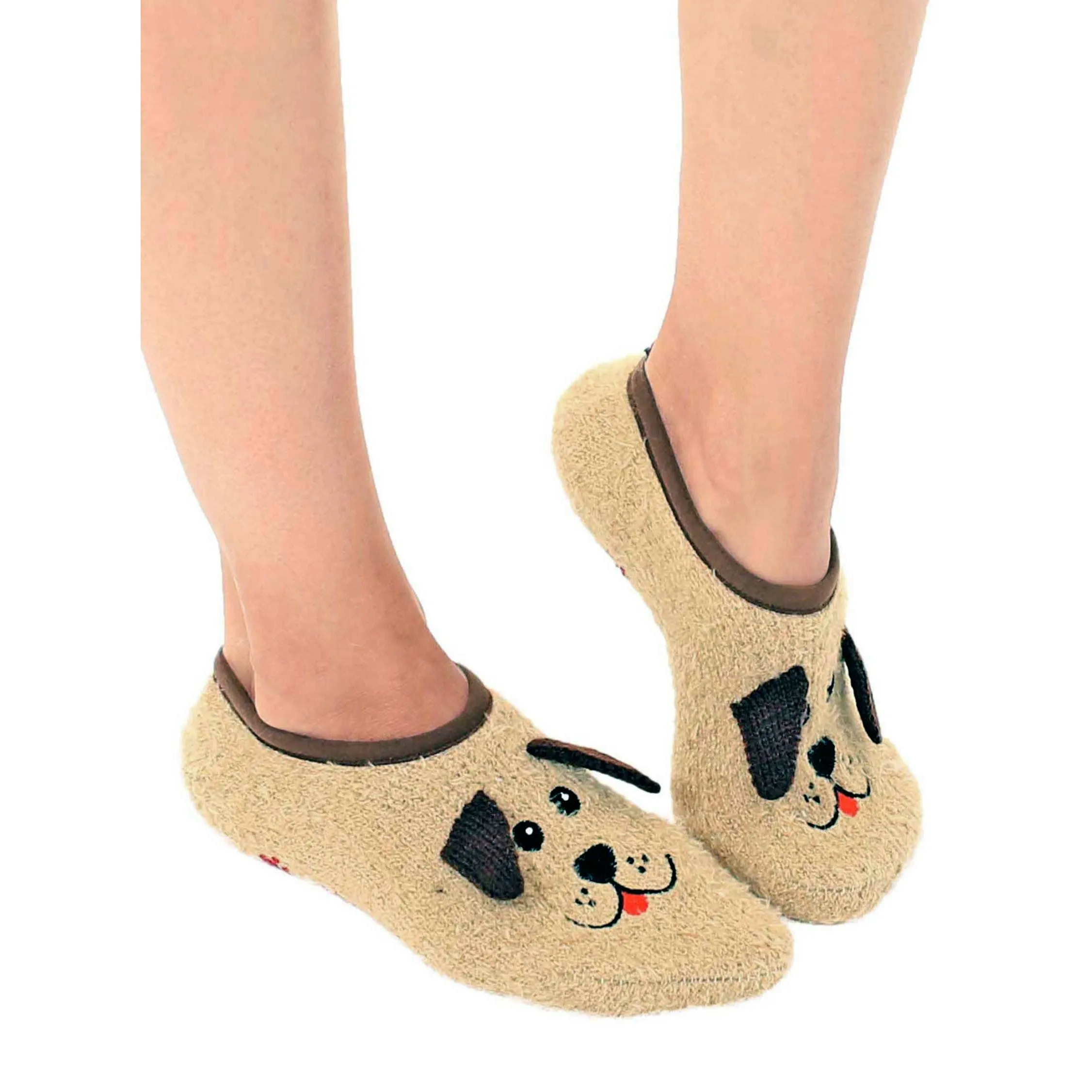 Fuzzy Dog Non-Skid Slipper