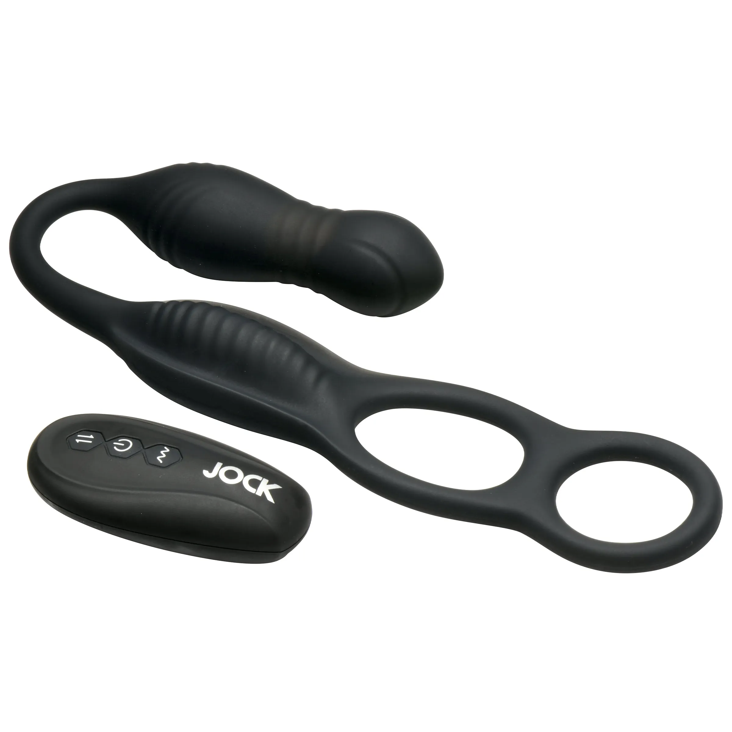 Hyper Thrusting and Vibrating Anal Plug with C-Ring