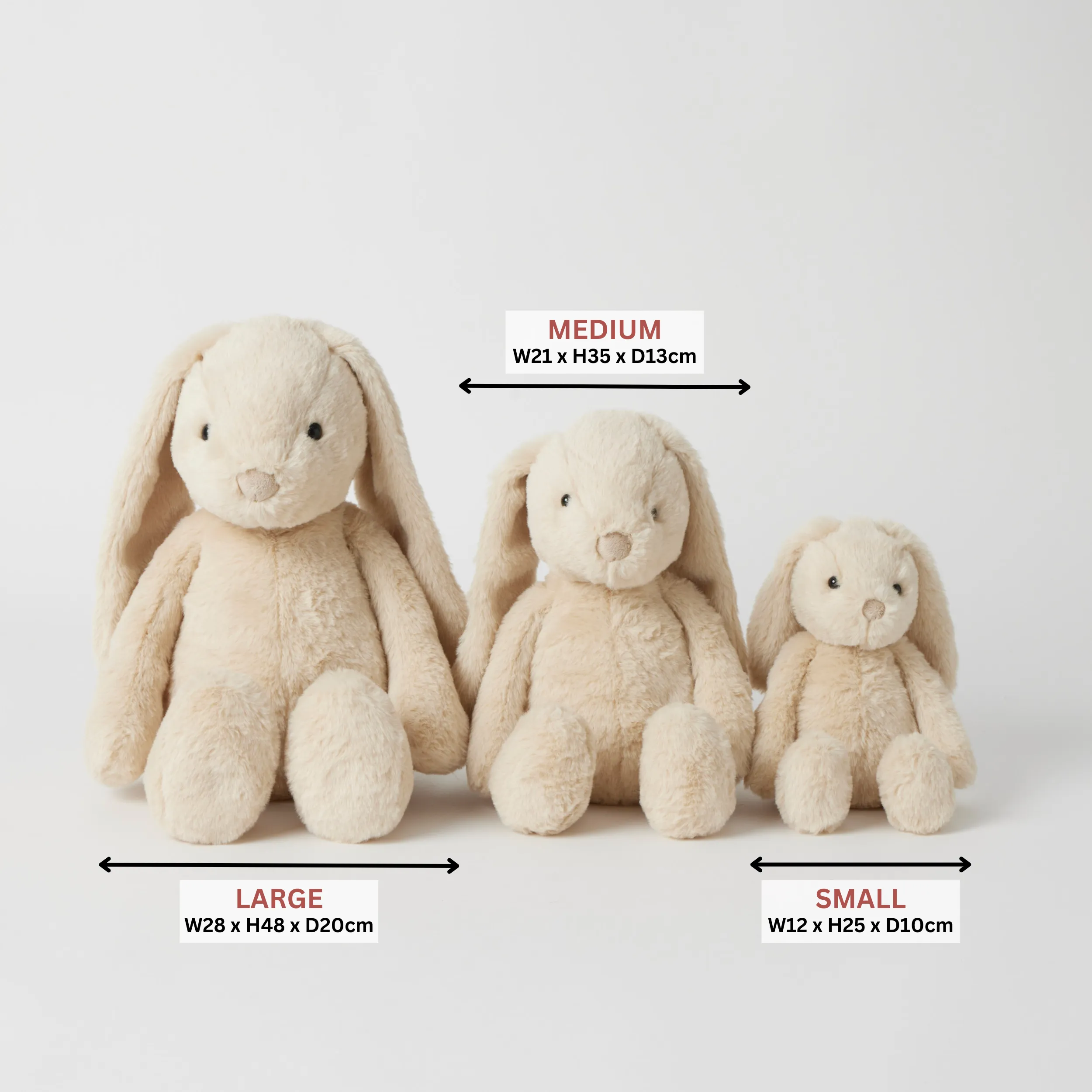 Large Bunny BEIGE Soft Toy by Jiggle & Giggle