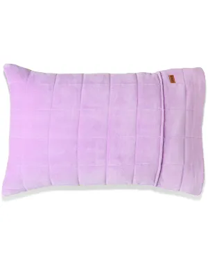 Lilac Palm Velvet Quilted Pillowcases