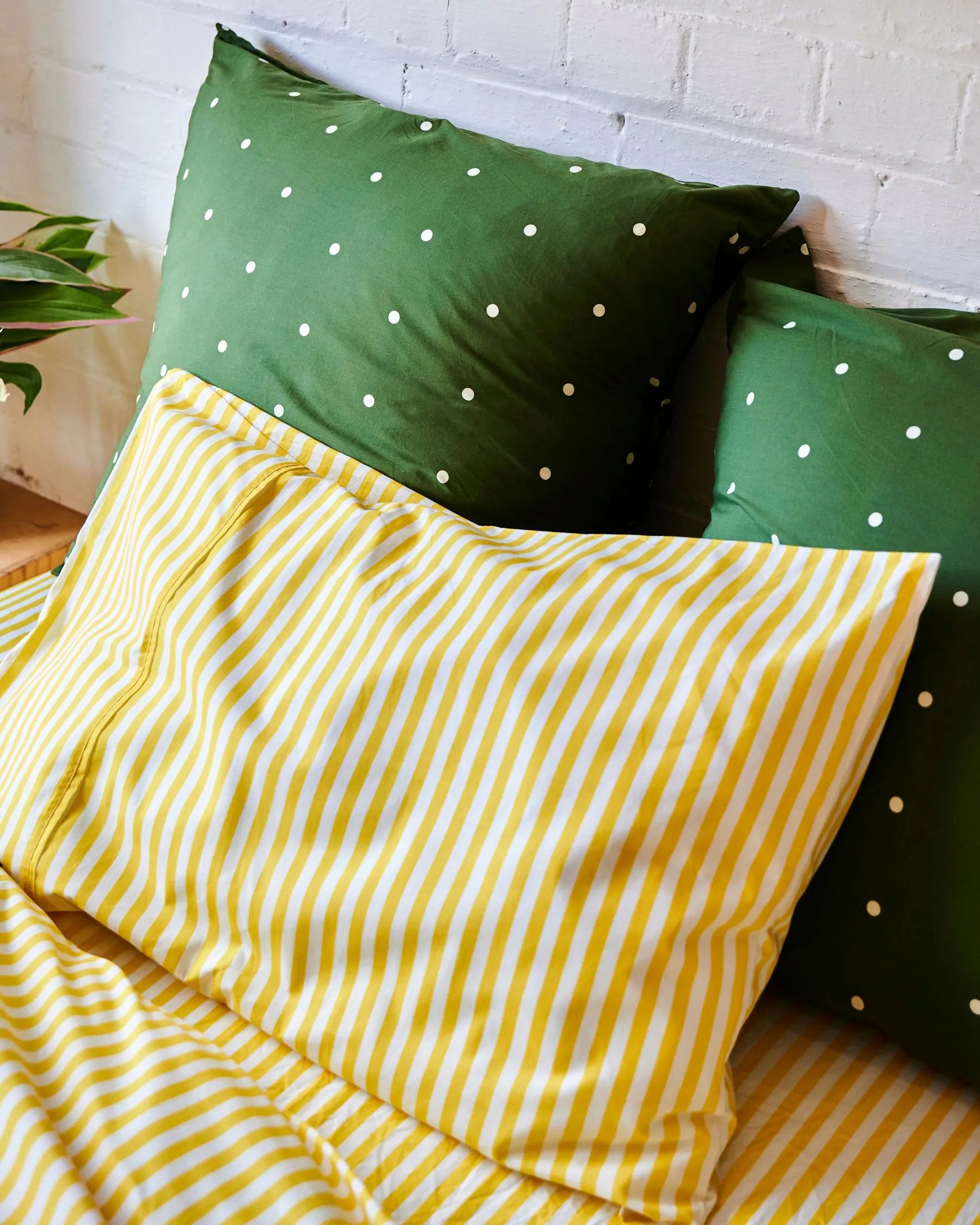 Limoncello Stripe Organic Cotton Pillowcases