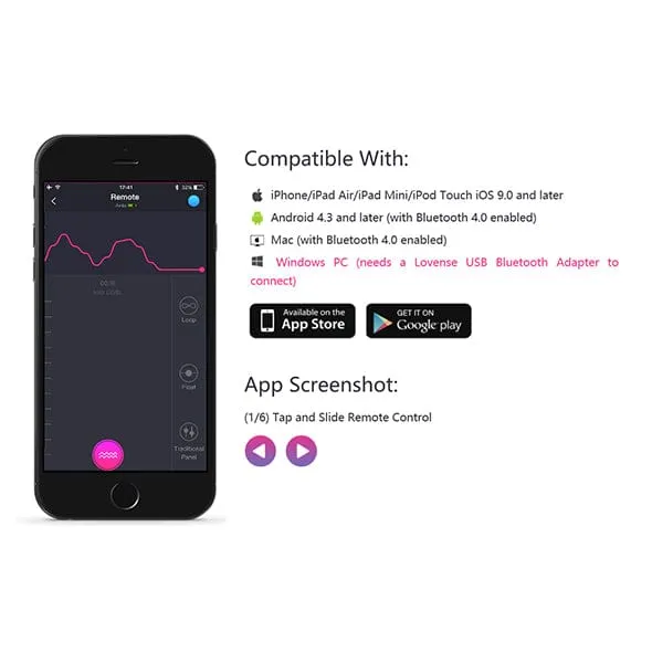 Lovense - Lush 2 App-Controlled Bullet Egg Vibrator (Pink)