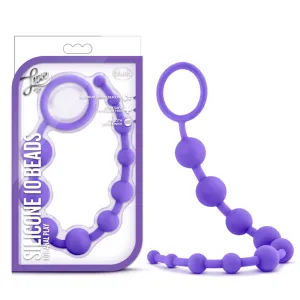 Luxe Silicone 10 Beads for Anal Play Purple