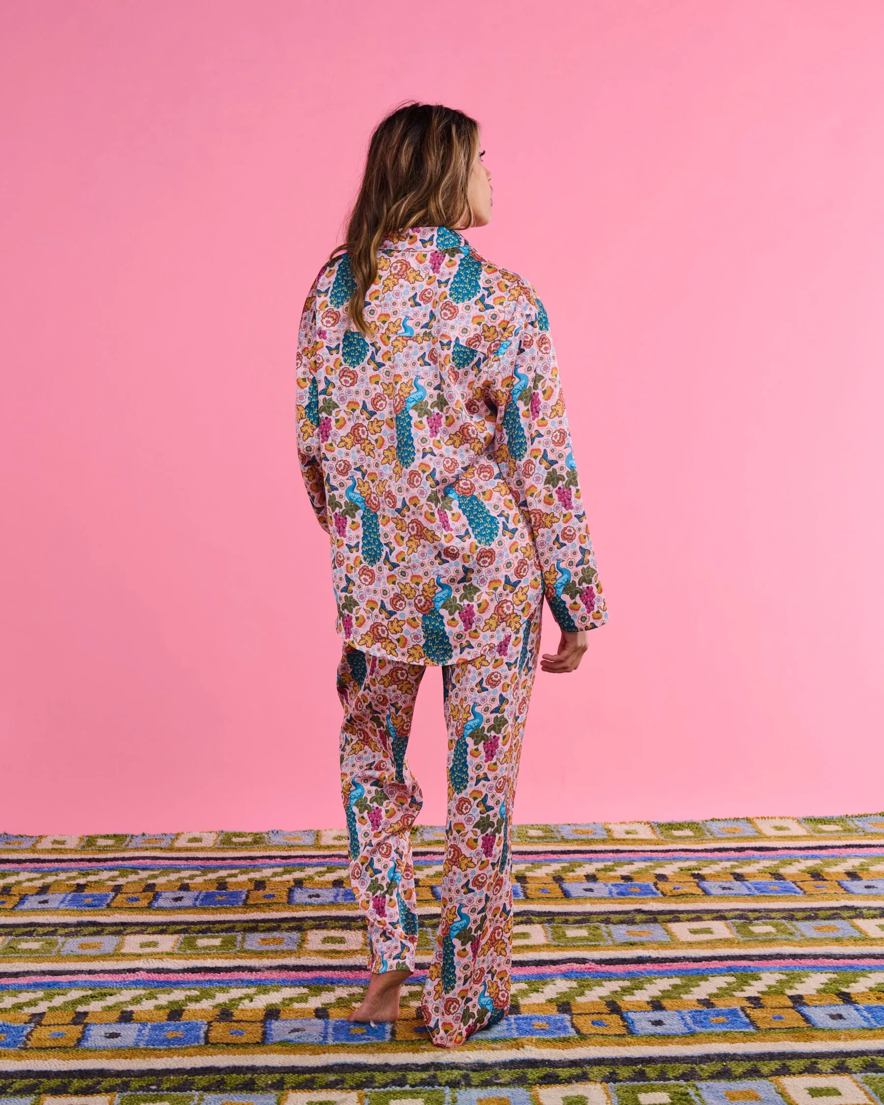 Lyon Eco Satin Long Sleeve Shirt & Pant Pyjama Set