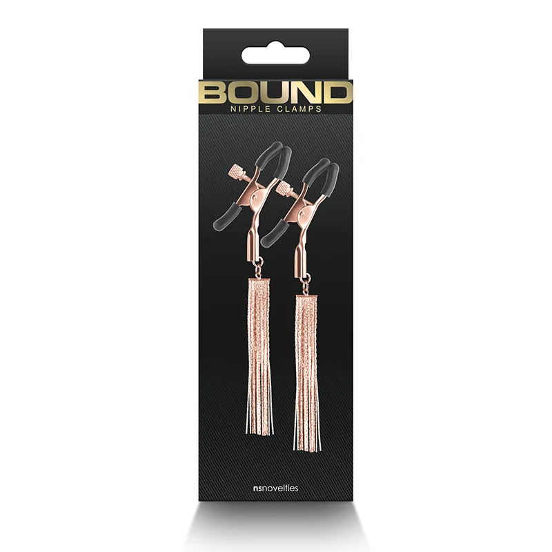 NS Novelties D2 Bound Nipple Clamps Rose Gold