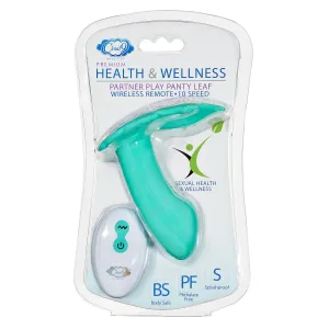 Partner Panty Leaf Vibrator With Remote Control -  Teal