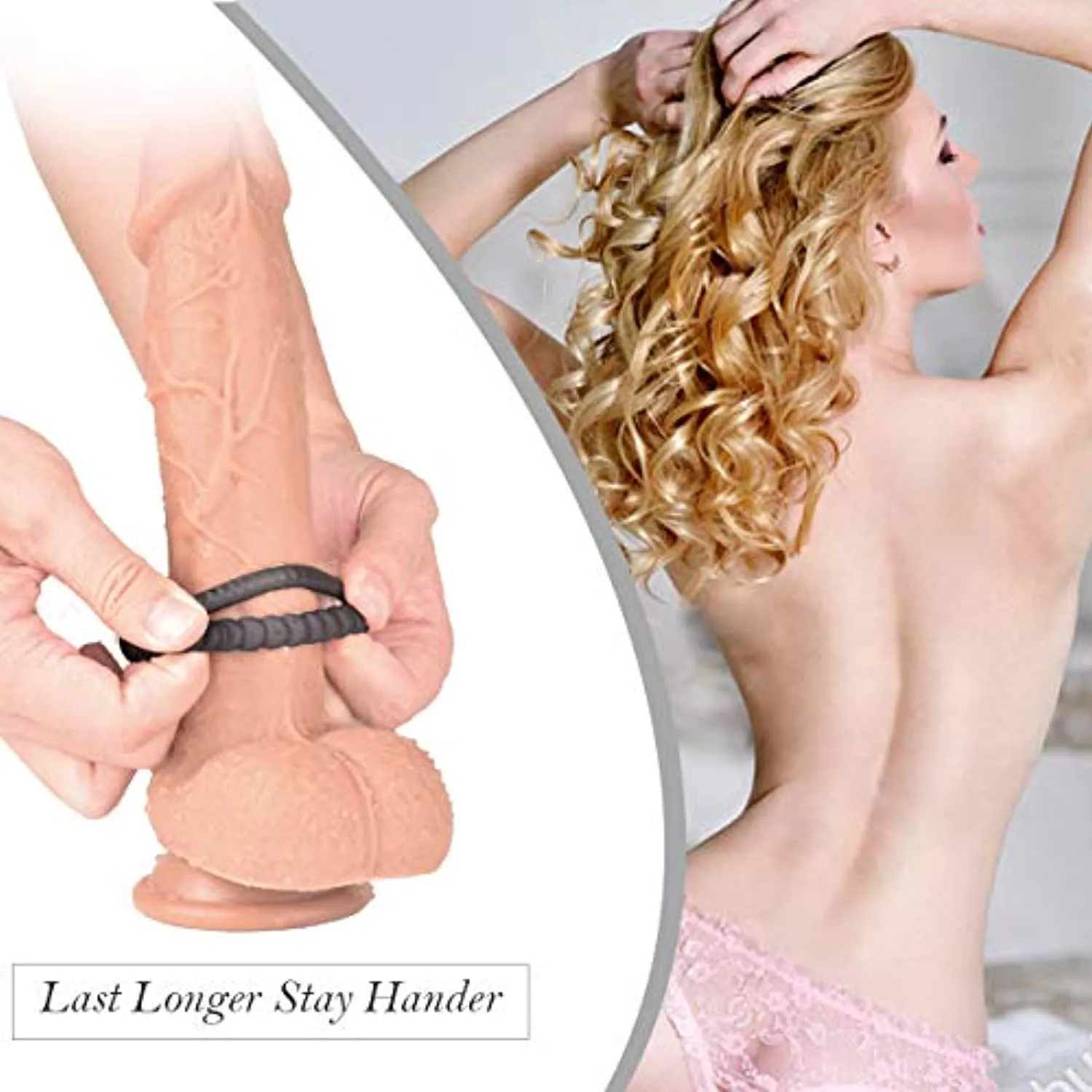 Penis Ring Silicone Dual Mens Sex Toy
