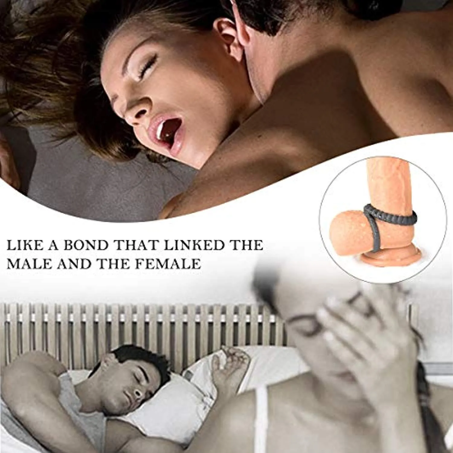 Penis Ring Silicone Dual Mens Sex Toy