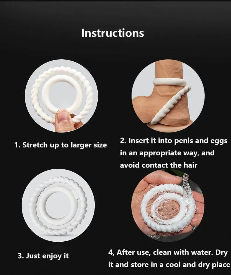 Penis Ring Silicone Dual Mens Sex Toy