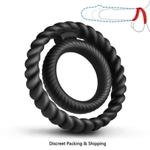 Penis Ring Silicone Dual Mens Sex Toy