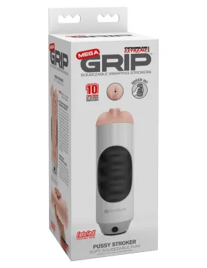 Pipedream Products Extreme Toyz Mega Grip Vibrating Pussy Stroker