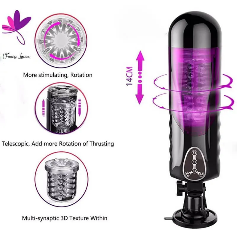 Realistic Auto Male Penis Masturbator Rotation Heating Vocal