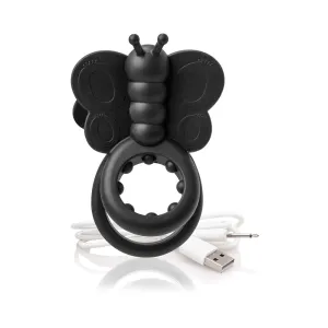 Screaming O Charged Monarch Wearable Butterfly Vibe - Black