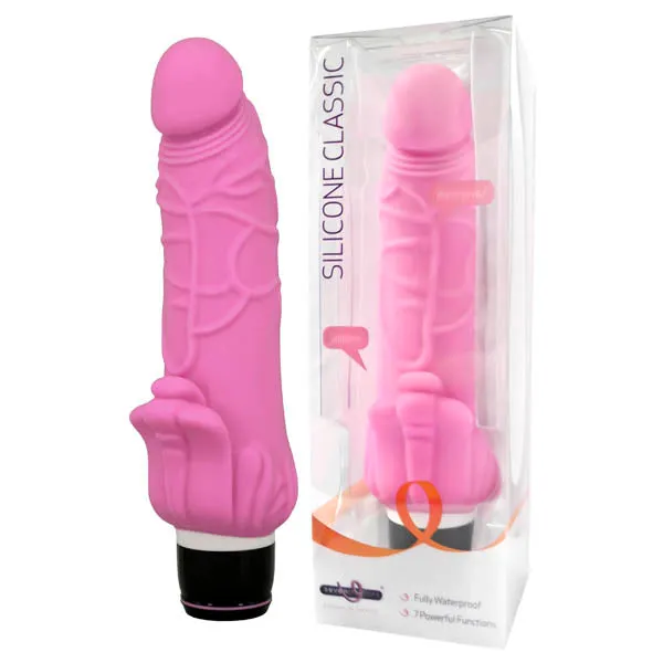 Seven Creations Silicone Classic Viking 8.2 Vibrating Dildo Vibrator Pink