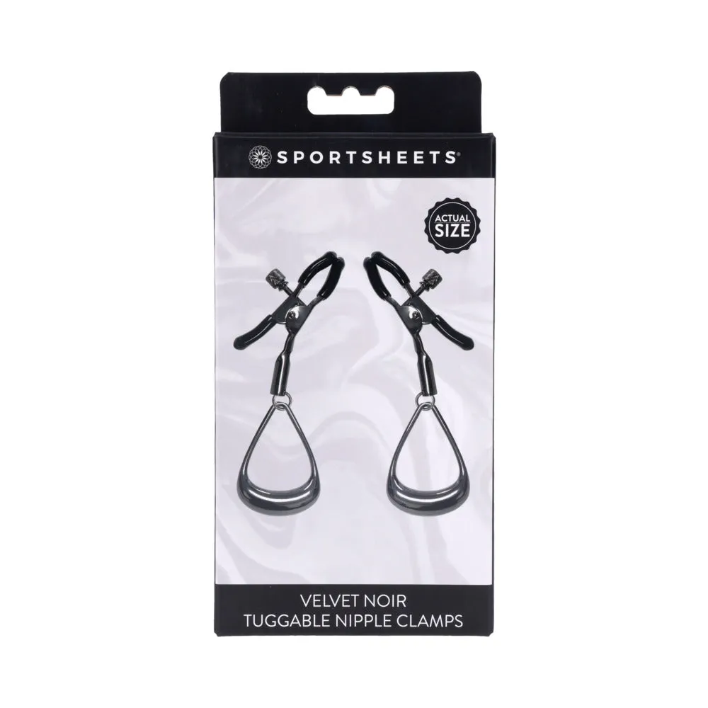 Sportsheets Velvet Noir Tuggable Nipple Clamps