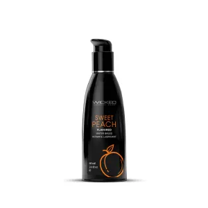 Wicked Aqua Sweet Peach Flavoured Water Based Lubricant 60ml