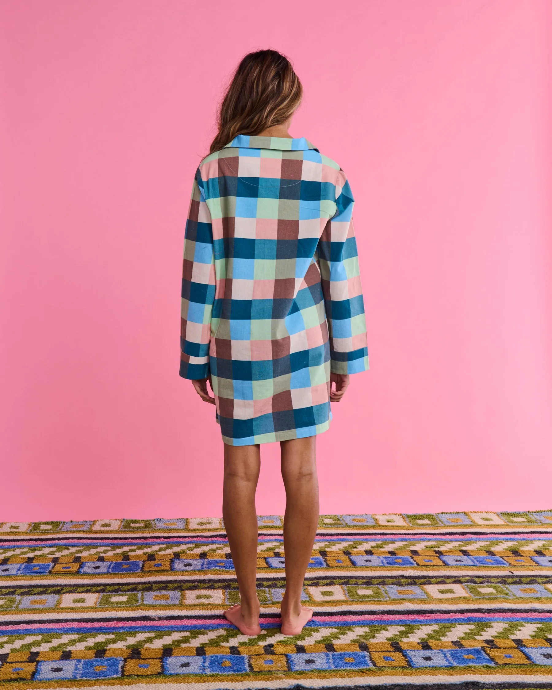 Woodlands Tartan Adult Flannelette Long Sleeve Button Up Nightie